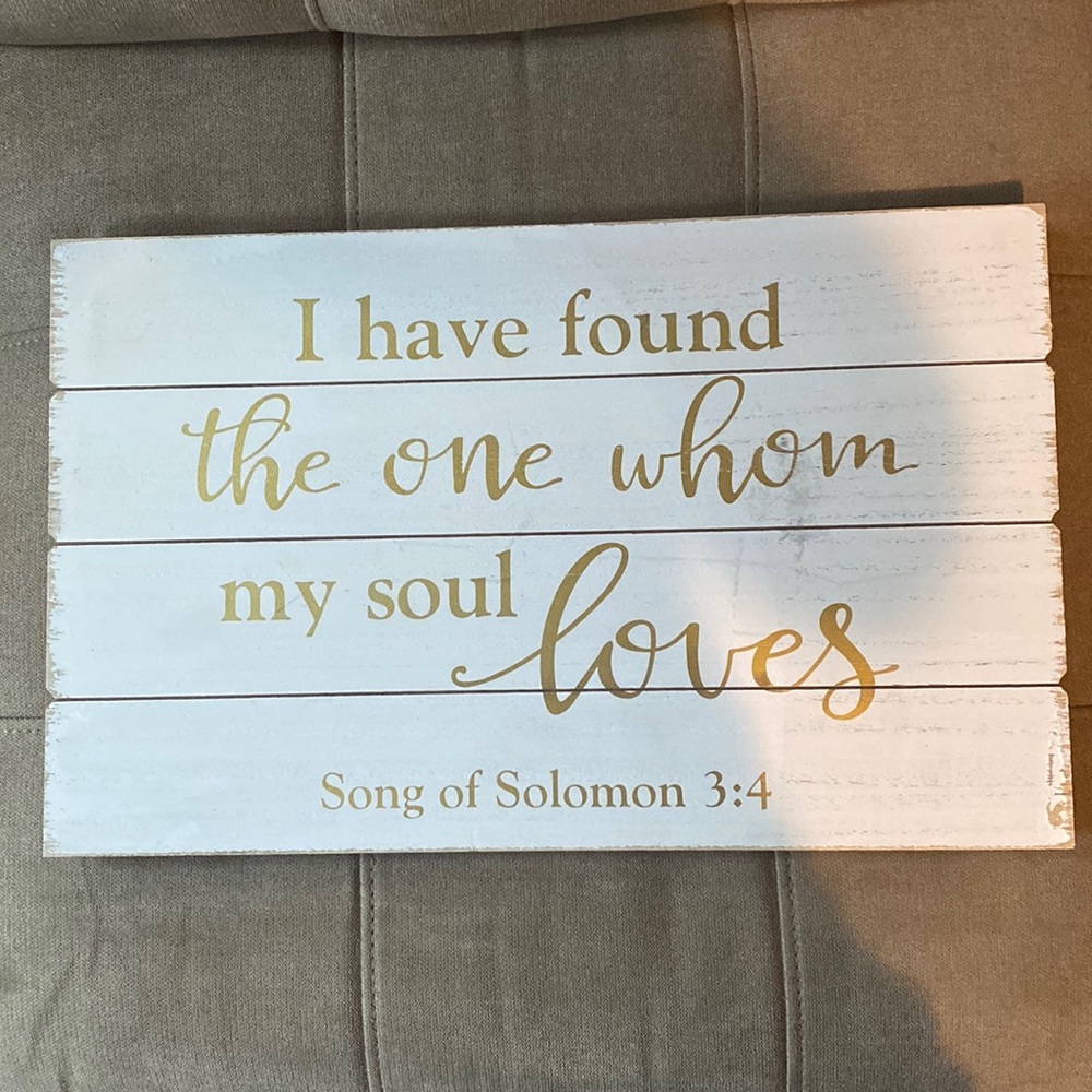 Studio His & Hers Wedding Sign | Song of Solomon 3:4| Verse Signs for Wedding |